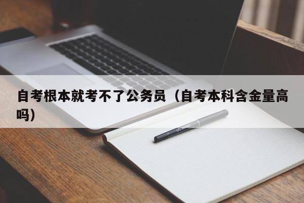 自考根本就考不了公务员（自考本科含金量高吗）